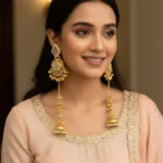 Shehnai Noor – Royal Kashmiri Bridal Chain Earrings