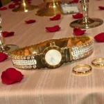 Golden Aura Radiance – Crystal Dial Luxury Bracelet